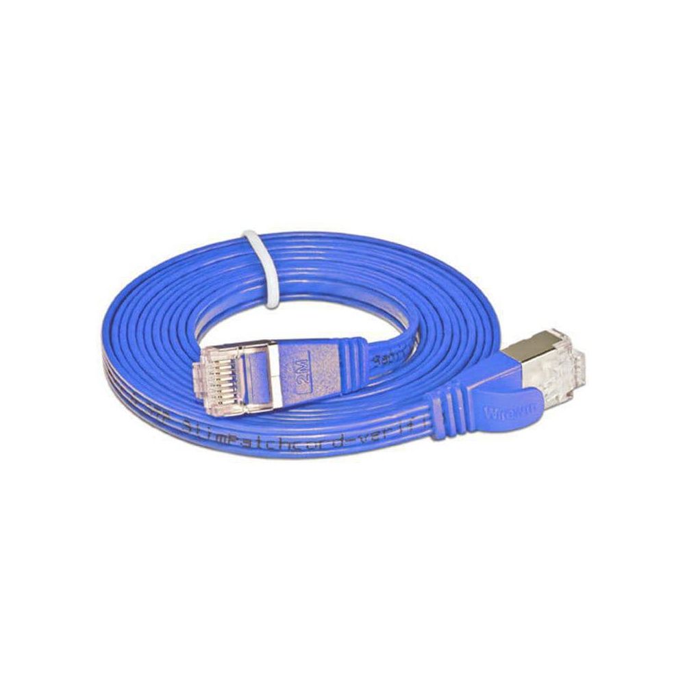 SLIM câble patch Cat 6, STP, 0.15 m, bleu Bild 1