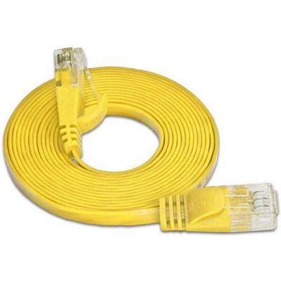 SLIM patchkabel Cat 6, UTP, 0.75 m, Gelb