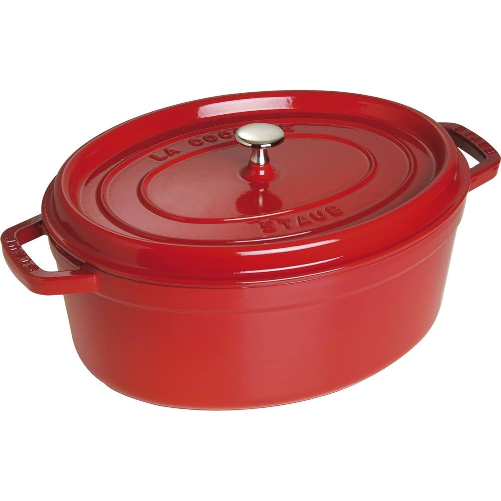 Staub Topf oval Vitamin Kirschrot 8 lt., 37cm Bild 1