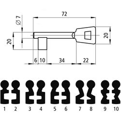 Schänis Schlüssel Schweifung Nr. 1