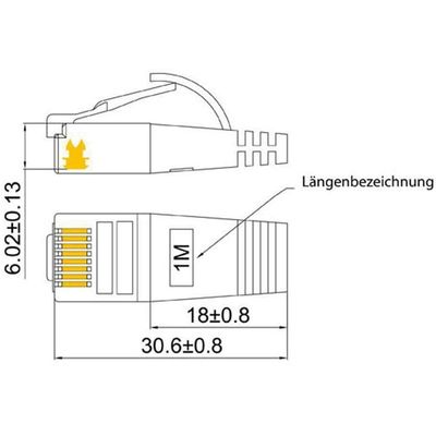 SLIM cavo patch Cat 6, STP, 2 m, verde Bild 5