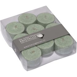 Herzog Kerzen Tealights Kristallo Ø 4 cm 9 pezzi, verde