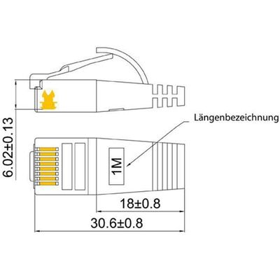 SLIM câble patch Cat 6, STP, 5 m, orange Bild 3