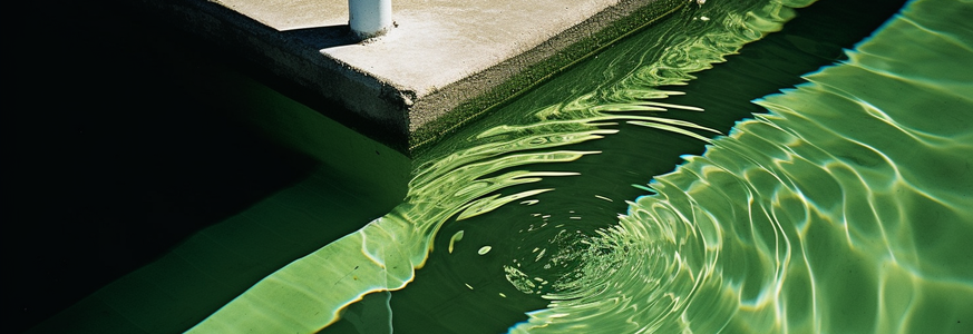 Testen des Poolwassers auf chemische Verunreinigungen
