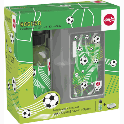 Emsa Trinkflasche und Dose Kids Set Fussball Bild 2