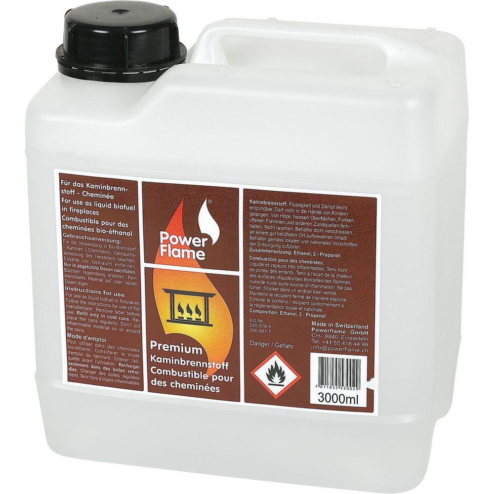 Powerflame Fireplace fuel premium ethanol 3 liters Bild 1