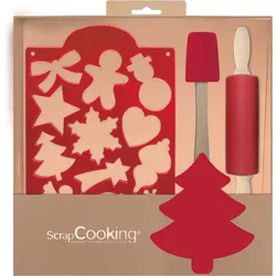 Scrap Cooking Ausstecher Set Weihnachten mit Formen, Spachtel, Teigroller