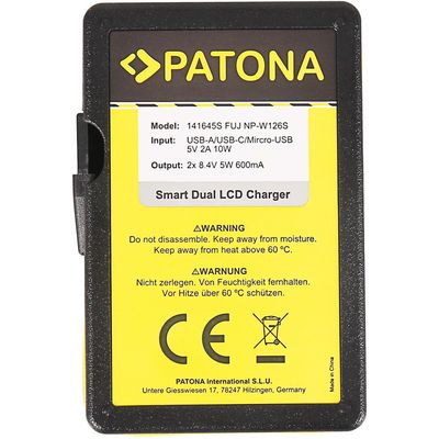 Patona Ladegerät Smart Dual LCD USB Fujifilm NP-W126 Bild 3