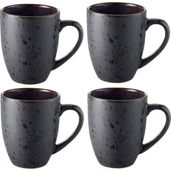 Bitz Kaffeetasse 0.3 l, 4 Stück, Schwarz/Dunkelblau