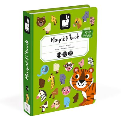 Janod Magnetic book animals 30 magnets and 10 cards