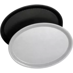 Contacto Tray, oval 29x21 cm, light gray