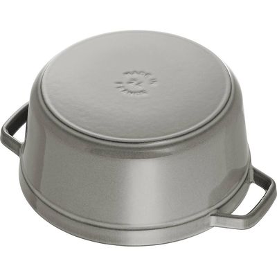 Staub Topf rund grau 0.8 lt., 14cm Bild 3