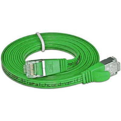 SLIM câble patch Cat 6, STP, 0.5 m, vert