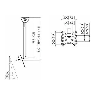 Vogels Support de plafond PFC 585 argent Bild 4