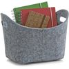 Zeller Present Panier ovale feutre gris 31.5x19x21cm thumb 2