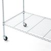 Tatkraft Buffalo Grey closet with 2 shelves and fabric cover on wheels, robust clothes rail thumb 1