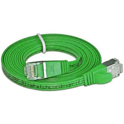 SLIM câble patch Cat 6, STP, 0.75 m, vert