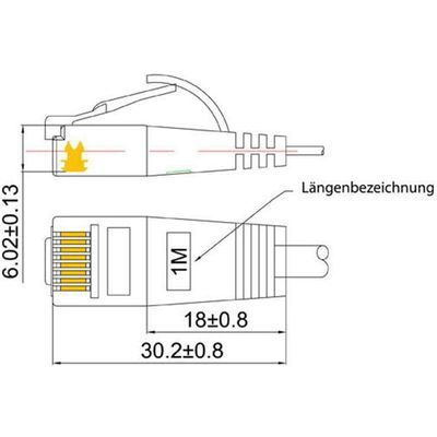 SLIM patchkabel Cat 6, UTP, 5 m, Gelb Bild 2