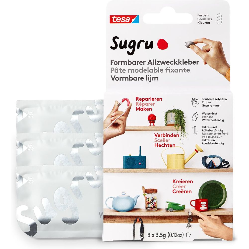 Sugru Mouldable Glue by tesa, 1-Pack (1 x 3.5g) in Black
