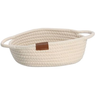 Zeller Present Panier de rangement coton naturel 19x23x7.5cm