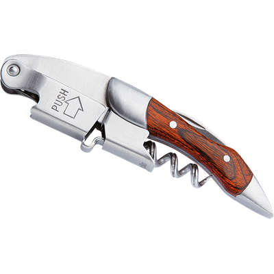 Cilio Waiter's knife Legno satin stainless steel wood 3 functions 12 cm