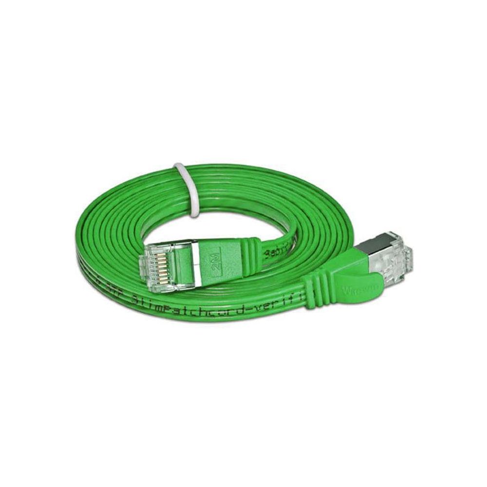 SLIM patchkabel  Cat 6, STP, 20 m, Grün Bild 1