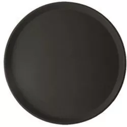 Linum Plateau de service rond antidérapant noir D45cm