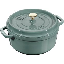 Staub Cocotte 24 cm, rund, Eucalyptus, Gusseisen 3.7l