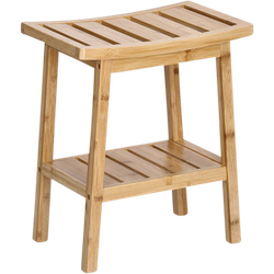 Zeller Present Stool with bamboo shelf 40x25x46 cm