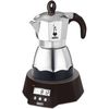 Bialetti macchina per caffè espresso moka timer argento nero 3 tazze thumb 3