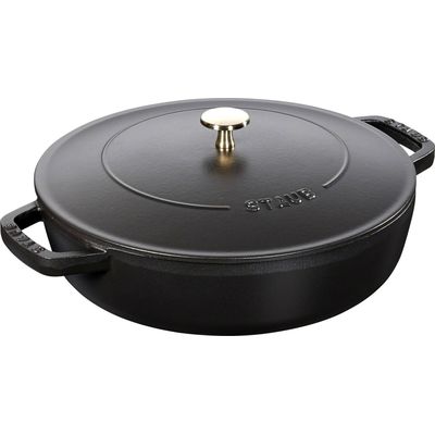 Staub Braiser m. Gusseisendeckel schwarz 2.4 lt., 24 cm