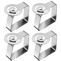 Westmark Set of 4 tablecloth clips spiral, stainless steel