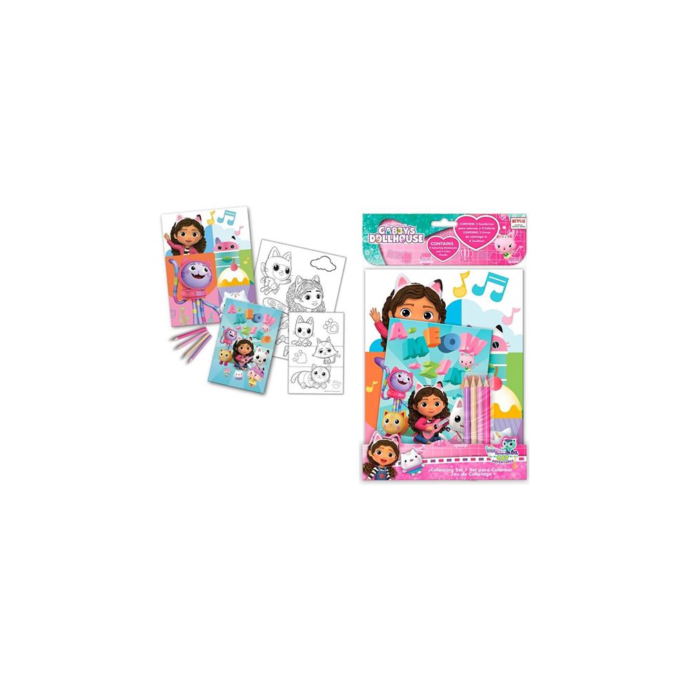 Gabby's Dollhouse Kit d'activités de coloriage et d'autocollants pour  enfants avec étui de transport de voyage