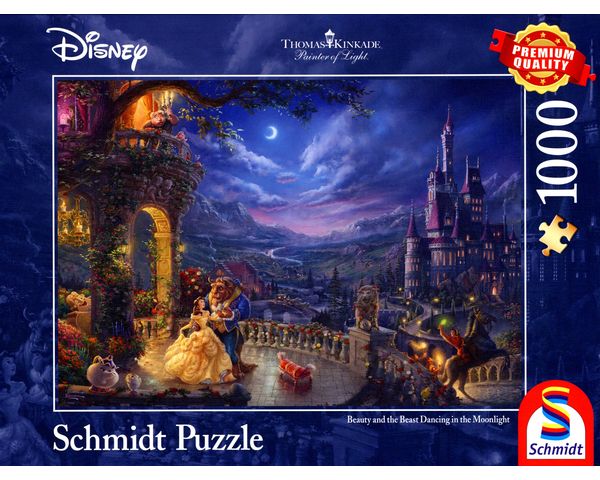 Beauty and the Beast: Schmidt Disney Premium Thomas Kinkade Jigsaw Puzzle  1000 p