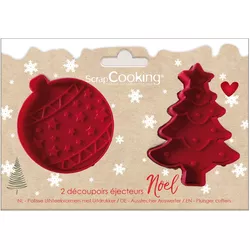 Scrap Cooking 2er Set Ausstecher Weihnachten Kugel und Tannenbaum