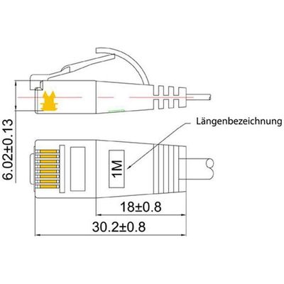 SLIM câble patch Cat 6, UTP, 20 m, noir Bild 4