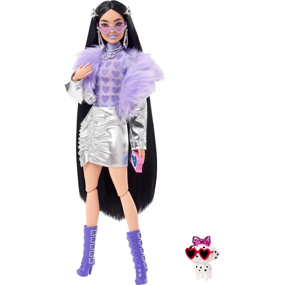 Barbie - Fashionistas con capelli neri, vestitino e accessori