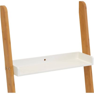 Zeller Present Ladder shelf buy white 4 55x30x145cm at with BambooMDF - shelves