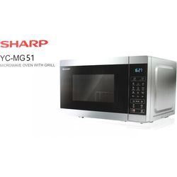 Sharp YC-MG51E-B 25 Liter 900 W Kombi-Mikrowelle schwarz