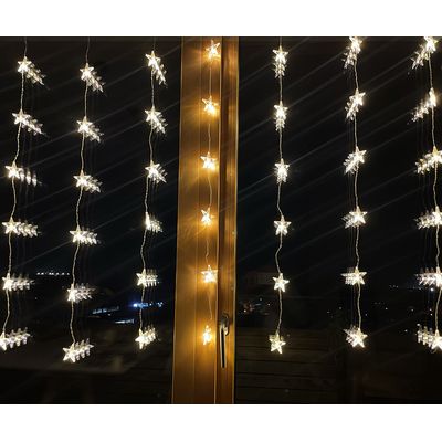 Ekström LED light curtain outdoor with stars 100 LED 225x200cm Bild 3