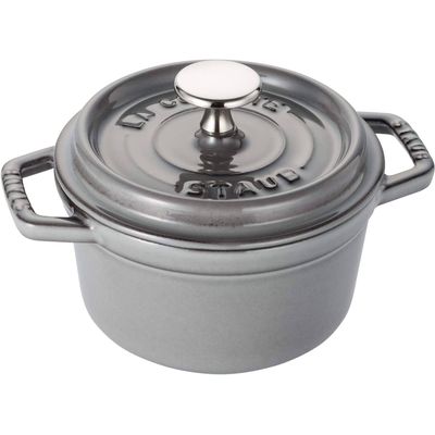 Staub Topf rund grau 0.8 lt., 14cm Bild 4