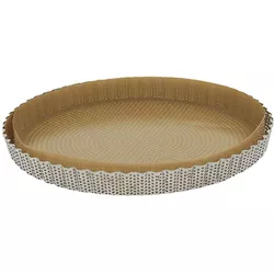 de Buyer MOULE TARTE INOX PERFORE FOND DEMONTABLE Ø28 X2.5