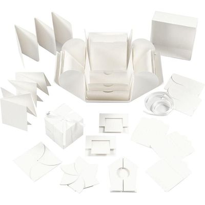 Creativ Company Coffret cadeau explosion box blanc