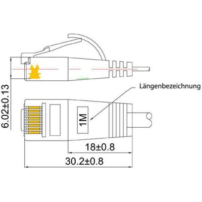 SLIM Câble de patch Cat 6, UTP, 3 m, blanc Bild 2