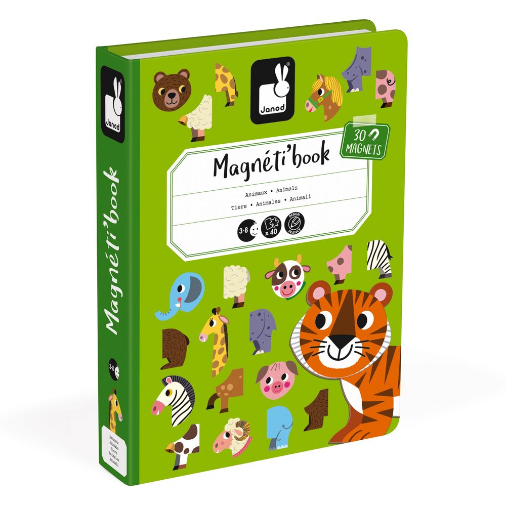 Janod Magnetic book animals 30 magnets and 10 cards Bild 1