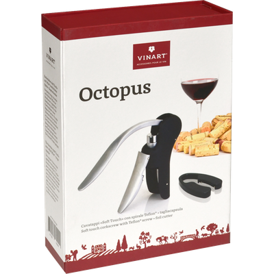 Vinart Tire-bouchon Octopus avec coupe-capsule