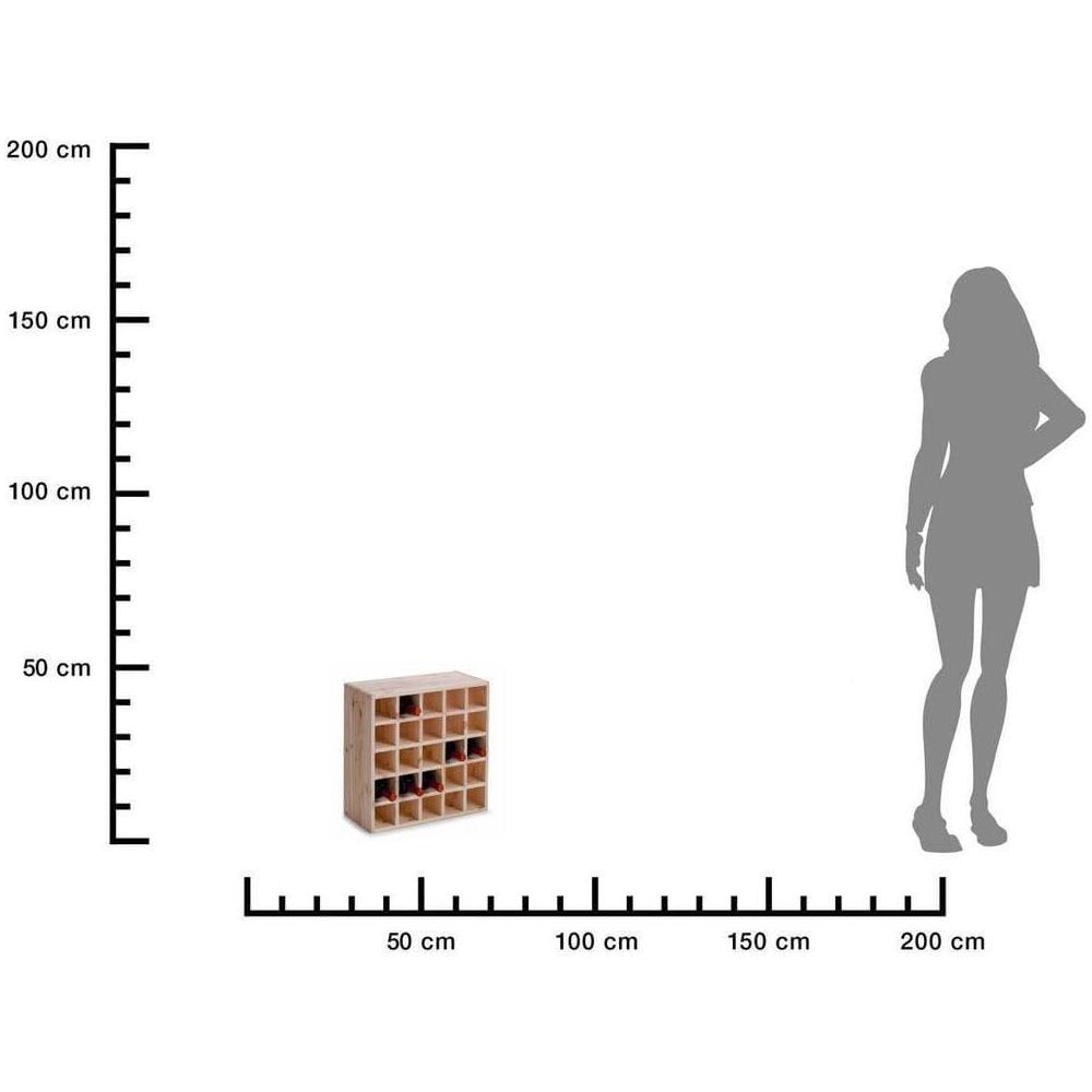 Casier à vin empilable bois 5 bouteilles Couleur bois clair Zeller Present