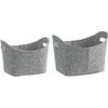 Zeller Present Basket oval felt gray 31.5x19x21cm thumb 1