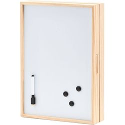 Zeller Present Key box with memo board wood white 30x8x42cm