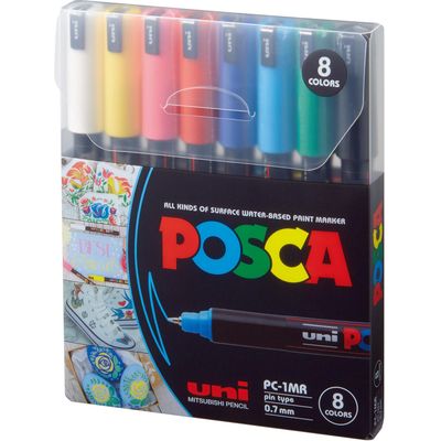 Uni Markers POSCA 0.7 mm, 8 pieces Bild 2